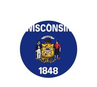 Lot de 4 désodorisants pour voiture motif drapeau de l'État du Wisconsin, cartes à suspendre à la lavande pour intérieur de véhicule, décoration parfumée double face pour voiture, maison, placard