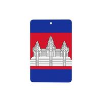Lot de 4 désodorisants pour voiture Motif drapeau du Cambodge