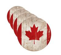 Lot de 4 désodorisants pour voiture - Motif drapeau du Canada rétro - Cartes parfumées - Parfum durable - Tablettes d'aromathérapie pour voiture, rétroviseur - Pendentif pour armoire à chaussures