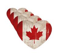 Lot de 4 désodorisants pour voiture - Motif drapeau du Canada rétro - Cartes parfumées - Parfum durable - Tablettes d'aromathérapie pour voiture, rétroviseur - Pendentif pour armoire à chaussures