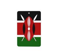 Lot de 4 désodorisants pour voiture Motif drapeau du Kenya