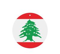 Lot de 4 désodorisants pour voiture Motif drapeau du Liban Parfum lavande durable à suspendre pour intérieur de véhicule, décoration parfumée double face pour voiture, maison, armoire