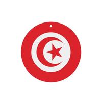 Lot de 4 désodorisants pour voiture motif drapeau tunisien - Cartes parfumées à suspendre à la lavande pour intérieur de véhicule - Décoration parfumée double face pour voiture, maison, placard
