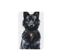 Lot de 4 désodorisants pour voiture Motif loup gothique Noir