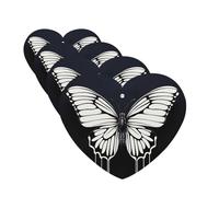 Lot de 4 désodorisants pour voiture, motif papillon noir et blanc, cartes parfumées à suspendre, parfum durable, aromathérapie, pour rétroviseur de voiture, penderie et armoire à chaussures