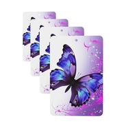 Lot de 4 désodorisants pour voiture - Motif papillon violet - À suspendre - Parfum durable - Tablettes d'aromathérapie de voiture - Pendentif de rétroviseur pour armoire à chaussures