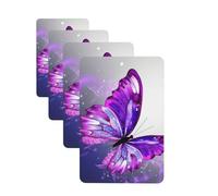 Lot de 4 désodorisants pour voiture - Motif papillon violet - À suspendre - Parfum durable - Tablettes d'aromathérapie de voiture - Pendentif de rétroviseur pour armoire à chaussures