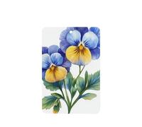 Lot de 4 désodorisants pour voiture - Motif pensées bleues et jaunes - Cartes parfumées à suspendre - Pour tablettes d'aromathérapie de voiture