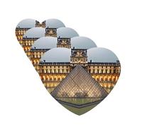 Lot de 4 désodorisants pour voiture, musée du Louvre à Paris, cartes parfumées à suspendre, parfum durable, aromathérapie, tablettes d'aromathérapie, pendentif pour rétroviseur de voiture, armoire à