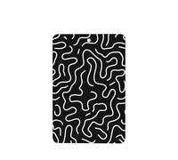 Lot de 4 désodorisants pour voiture - Noir et blanc - Simple Squiggle Art Line - Cartes parfumées à suspendre - Cartes parfumées pour tablettes d'aromathérapie de voiture