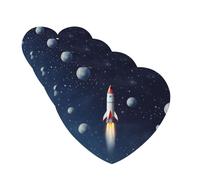 Lot de 4 désodorisants pour voiture Rocket in Space - Cartes parfumées à suspendre - Tablettes d'aromathérapie de voiture - Pour armoire, salle de bain, voiture, miroir intérieur