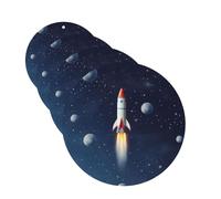 Lot de 4 désodorisants pour voiture Rocket in Space - Cartes parfumées à suspendre - Tablettes d'aromathérapie de voiture - Pour armoire, salle de bain, voiture, miroir intérieur