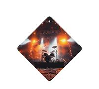 Lot de 4 désodorisants pour voiture, scène de concert de rock, drôle à suspendre, mignon, durable, parfumé, miroir, décoration à suspendre, ornements, cadeau, accessoires de décoration d'intérieur