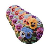 Lot de 4 désodorisants pour voiture - Tablettes d'aromathérapie - Fleurs de pensées - Cartes parfumées amusantes à suspendre - Pour chambre à coucher, armoire, armoire à chaussures