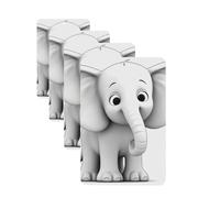 Lot de 4 désodorisants pour voiture - Tablettes d'aromathérapie - Motif éléphant blanc - Cartes parfumées à suspendre - Pour chambre à coucher, armoire, armoire à chaussures