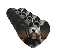 Lot de 4 désodorisants pour voiture - Tablettes d'aromathérapie - Schnauzer animal - Cartes parfumées à suspendre - Pour chambre à coucher, armoire, armoire à chaussures