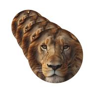 Lot de 4 désodorisants pour voiture - Tablettes d'aromathérapie - Tête de lion africaine - Cartes parfumées à suspendre - Pour chambre à coucher, armoire, armoire à chaussures