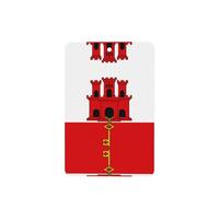 Lot de 4 désodorisants rectangulaires à suspendre pour voiture Motif drapeau de Gibraltar