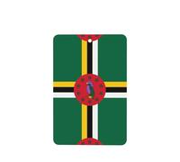 Lot de 4 désodorisants rectangulaires à suspendre pour voiture Motif drapeau du Commonwealth de la Dominique