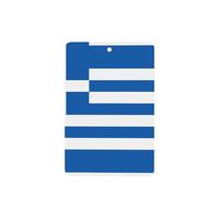Lot de 4 désodorisants rectangulaires à suspendre pour voiture Motif drapeau grec