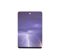 Lot de 4 désodorisants rectangulaires à suspendre pour voiture Motif tempête de foudre
