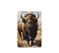 Lot de 4 désodorisants rectangulaires à suspendre pour voiture Motif troupeau de bison d'Amérique du Nord