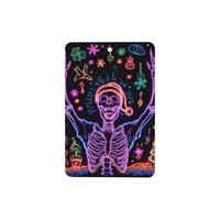 Lot de 4 désodorisants squelette portant un chapeau de Père Noël pour voiture, cartes parfumées à suspendre, cartes parfumées pour tablettes d'aromathérapie de voiture