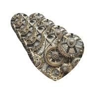 Lot de 4 désodorisants suspendus pour voiture, cartes parfumées longue durée, motif engrenages steampunk, pour hommes et femmes.