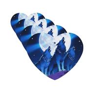 Lot de 4 désodorisants suspendus pour voiture, cartes parfumées longue durée, parfum Blue Wolf Moon, pour hommes et femmes.