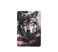 Lot de 4 désodorisants vintage pour voiture Motif loup avec drapeau américain