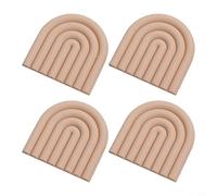 Lot de 4 dessous de plat en silicone pour casseroles chaudes et poêles - Résistant à la chaleur jusqu'à 232,2 °C 15 x 15 cm - Tapis de cuisine antidérapant passe au lave-vaisselle - Repose-cuillère