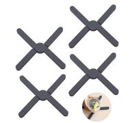 Lot de 4 dessous de plat pliables en silicone,Antidérapants et isolation thermique pour protection efficace,Utilisation avec casseroles chaudes, poêles, bols et plats,pour une cuisine et pratique