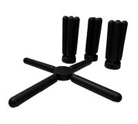 Lot de 4 Dessous de Table Pliables en Silicone Goodchancemuk - Isolation Thermique en Forme de Croix - pour Tasses, Pots, Assiettes, Assiettes，Couleur aléatoire