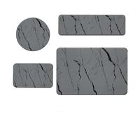 Lot de 4 dessous de verre et tapis d'évacuation en terre de diatomée pour comptoirs de cuisine, évier et salle de bain, comprend tasse, savon, lavage et coussinets complets en gris ou blanc