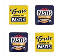 Lot de 4 Dessous de Verre Pastis