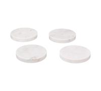 Lot de 4 Dessous de Verre "Sublima" 10cm Blanc