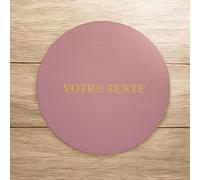 Lot de 4 Dessous de Verres Personnalisés - Personnalisation avec Texte - Accessoire de Table Personnalisable - sous-Verres Durables (Rose) (Rose)