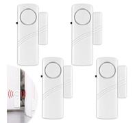 Lot de 4 détecteurs d'alarme de porte et fenêtre pour la sécurité de la maison - Sirène puissante de 120 dB - Protège votre famille des enfants et des biens - Alerte d'ouverture de porte pour bureau