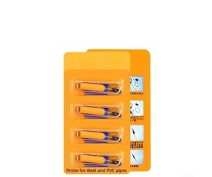 Lot de 4 détecteurs de bouchons de tuyaux étanches en PVC pour tuyaux en acier et plastique - Outil de recherche de blocage avec embouts remplaçables pour le nettoyage des canalisations - Longueur 14