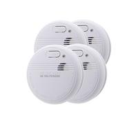 - Lot de 4 détecteurs de fumée autonomie 3 ans - pile + accessoires