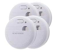 Lot de 4 détecteurs de fumée autonomie 3 Ans - Pile + Accessoires - Otio