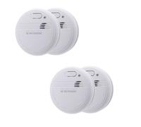 Lot de 4 détecteurs de fumée autonomie 3 ans - pile et accessoires - Otio