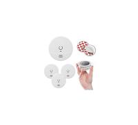 Lot de 4 détecteurs de fumée NF avec supports aimantés de fixation-EVACUATE