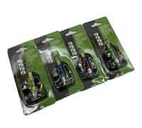 Lot de 4 détecteurs de touche lumineux à LED pour pêche à la carpe avec clip de ligne réglable, pas besoin de piles, compatible avec la plupart des cannes (4 couleurs)