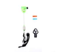 Lot de 4 détecteurs de touche pour pêche à la carpe avec éclairage lumineux et réglage de l'élasticité pour une utilisation optimale Vert