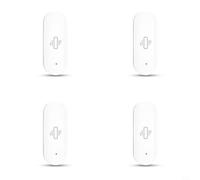 Lot de 4 détecteurs de vibrations WiFi, capteur de boîte aux lettres, détecteur de mouvement, mini détecteur de bris de verre sans fil pour systèmes et maisons intelligentes, alertes en temps réel via