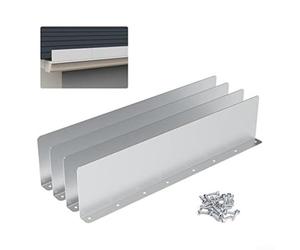 Lot de 4 déviations de gouttière en forme de V pour aluminium argenté en | Robuste pour l'aluminium, résistant aux intempéries, durable, sans corrosion, surface argentée