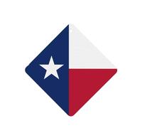 Lot de 4 diffuseurs d'arômes carrés à suspendre Motif drapeau du Texas