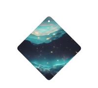 Lot de 4 diffuseurs d'arômes carrés de science-fiction étoiles à suspendre pour voiture, décoration intérieure, placard, chaussures