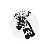 Lot de 4 diffuseurs d'arômes de voiture en forme de girafe noire et blanche - Forme ronde - À suspendre - Pour décoration intérieure de voiture, placard, chaussures